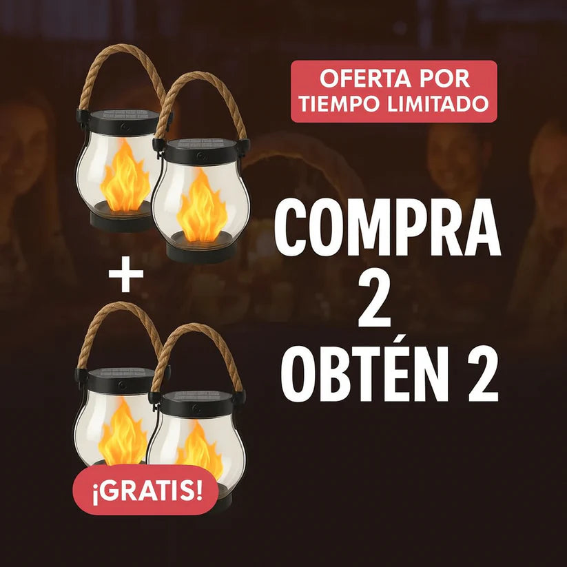 Pack 4x2 Luces Solares – Diseño y Comodidad sin Cables